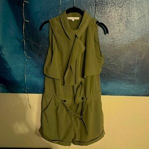 HYFVE Army Green romper with built-in belt Size M
